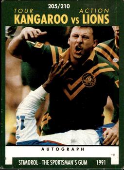 1991 Stimorol NRL #205 Tour Action Kangaroo vs Lions Front